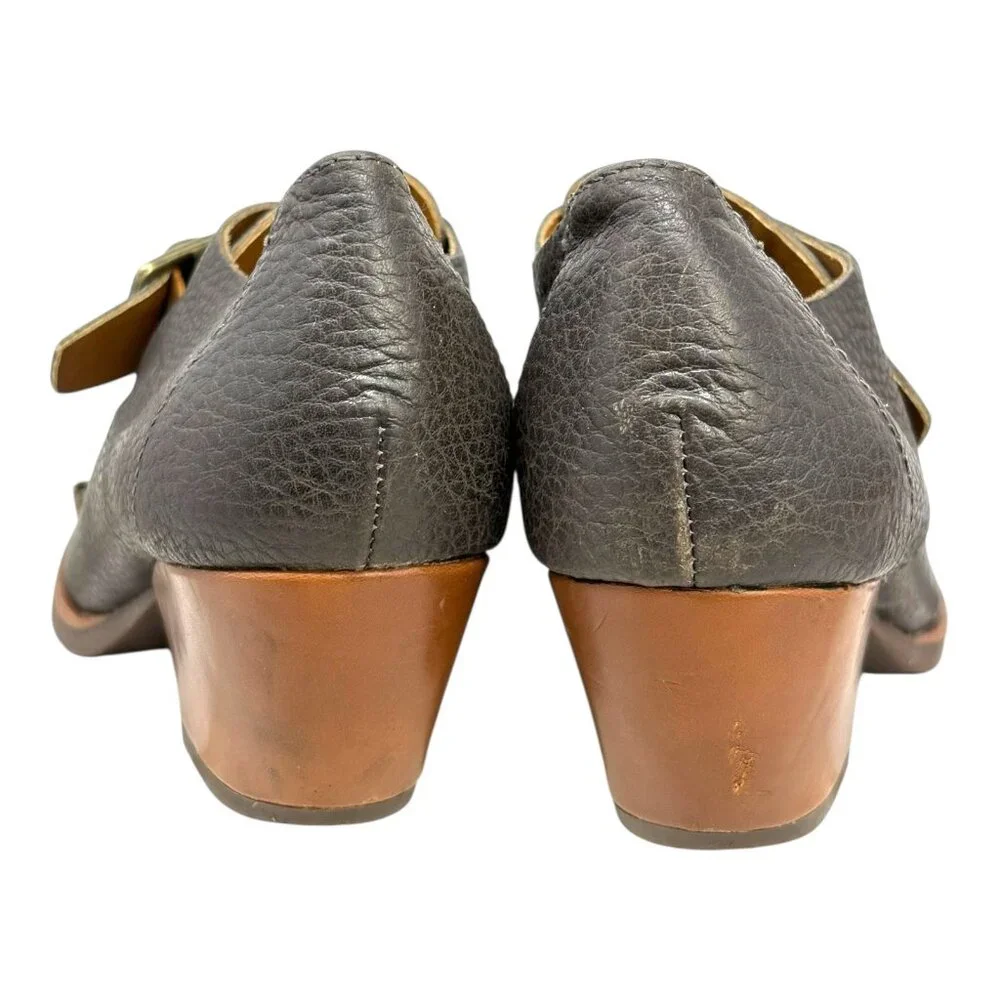 KORKS by Kork-Ease Gray Leather‎ Monk Strap Booties